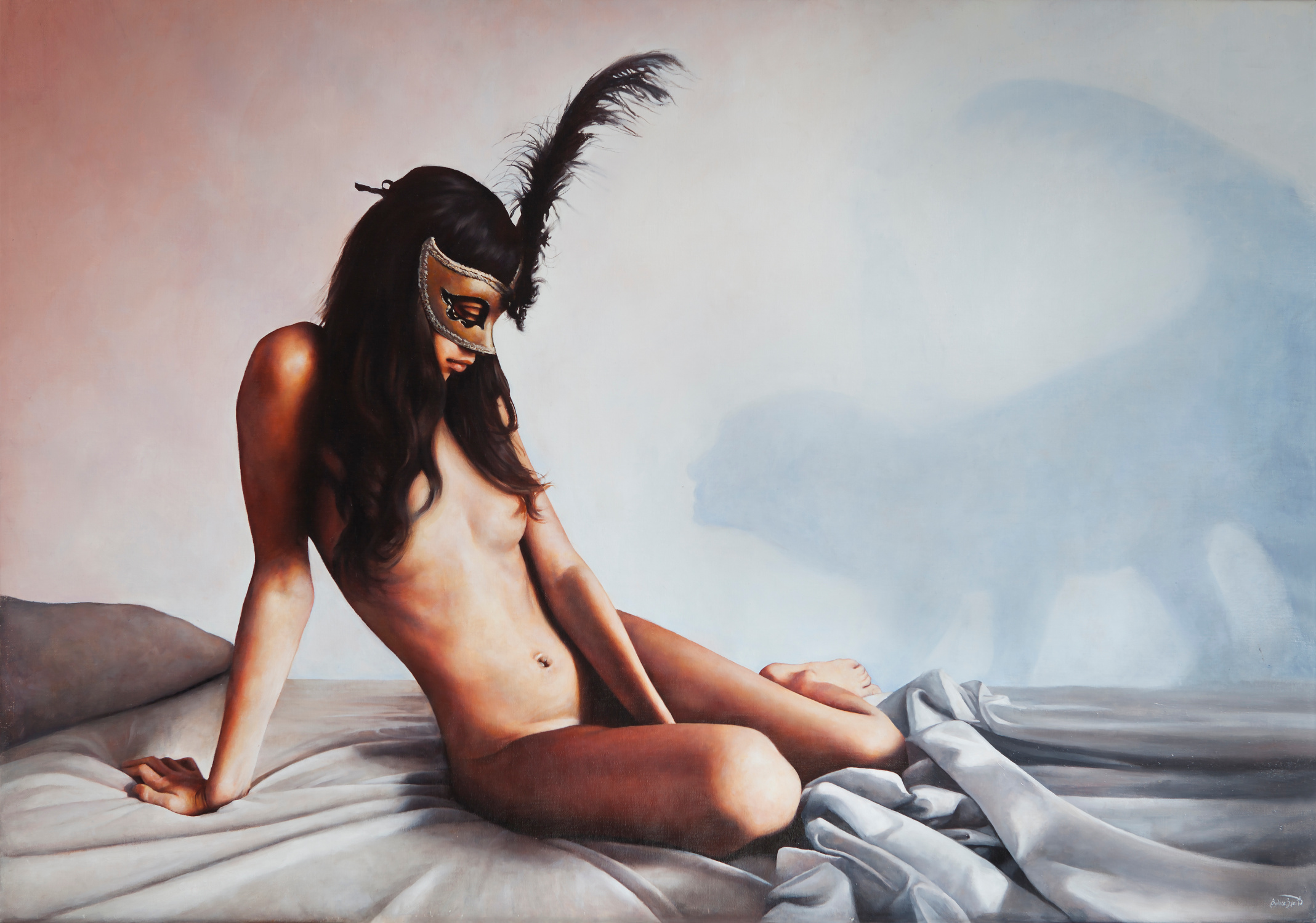 "Amami, olio su tela", 70x100cm, 2015