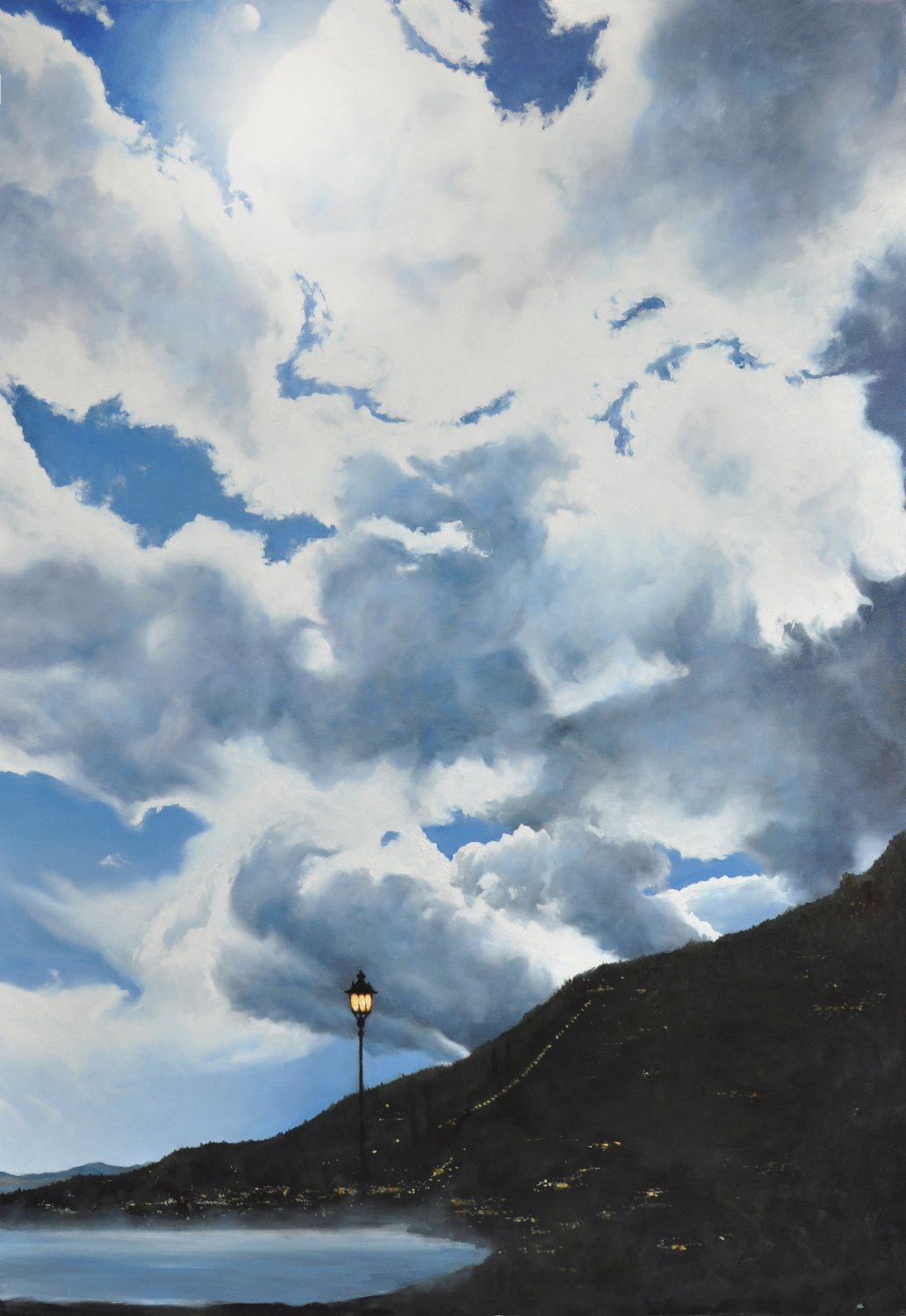 "La via delle nuvole bianche", olio su tela, 100x70cm, 2016