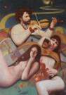 "Il violinista e altri racconti", olio tela, 100x70cm, 2015